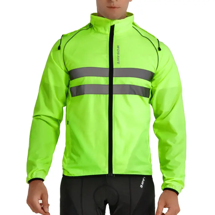 Windproof Reflective Bike Jacket Water Resistant Multi Colour - Image 2