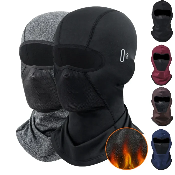 Thermal Winter Balaclava Cycling Full Face Mask Warm Outdoor Sports Motorcycle Ski Fleece Scarf Black Colour