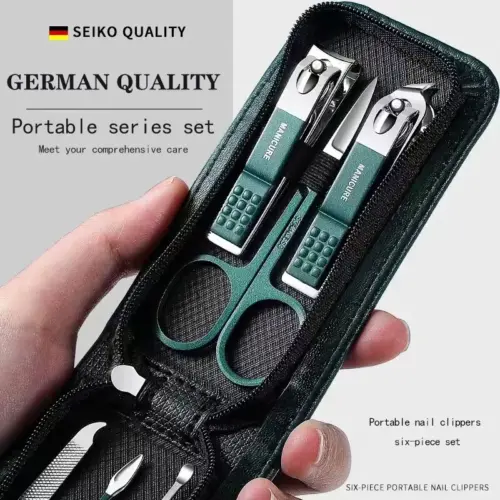 High end 6 piece portable nail clippers  manicure tools men and women perfect  any household.